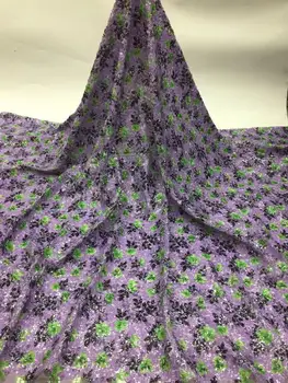 

2020 Latest Sequins Lace Fabric High Quality African Lace Fabric Embroidery French Tulle Lace For African Wedding Dress