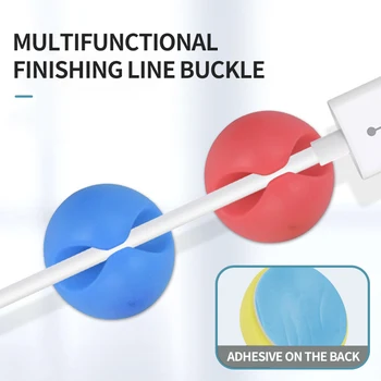 

Cable Winder Earphone Cable Organizer Desktop Wire Storage Charger Cable Cord Holder Clips For Xiaomi iPhone Charging USB Cable