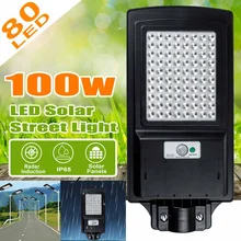 100 Вт 80 светодиодов настенный светильник IP65 Водонепроницаемый Солнечный уличный светильник радар движения уличный светильник на солнечной батарее для наружного сада