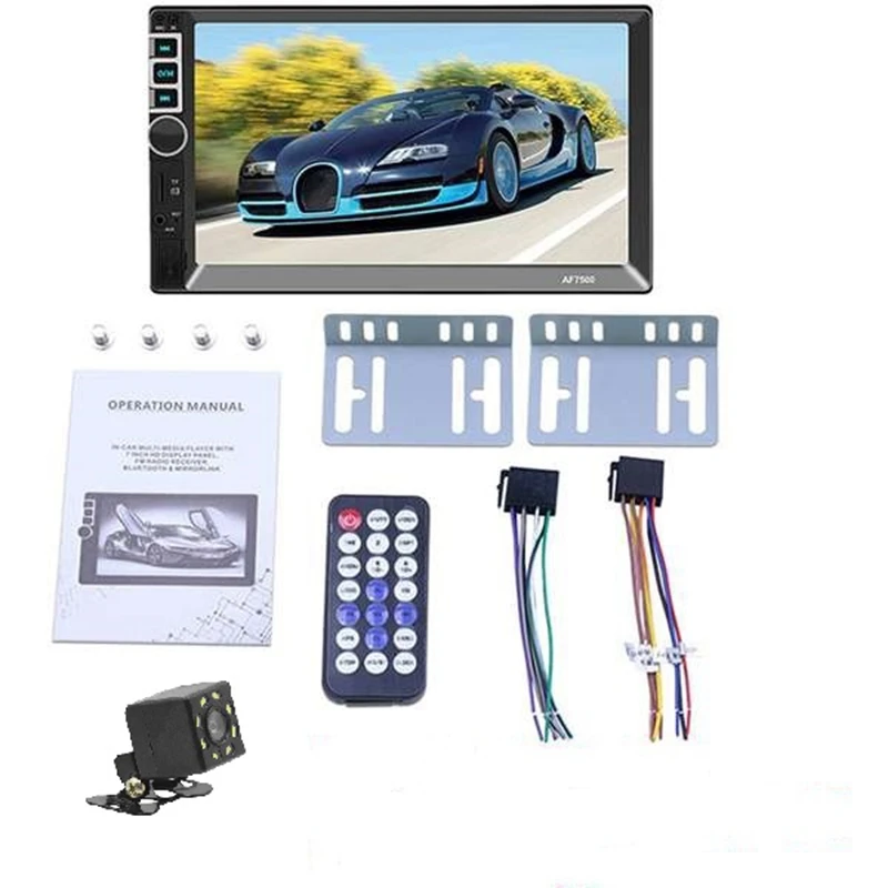 Автомагнитола 2 Din с 7-дюймовым экраном стереозвук Bluetooth зеркальная связь