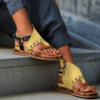 

SARAIRIS Plus Size 43 Dropship 2020 Women Shoes Leisure Flat Gladiator Brand Design Summer Sandals Female