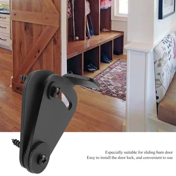 

Black Steel Sturdy And Practical Lock Is Safe And Sturdy, Suitable For Repeated Use Of Barn Door Sliding Door