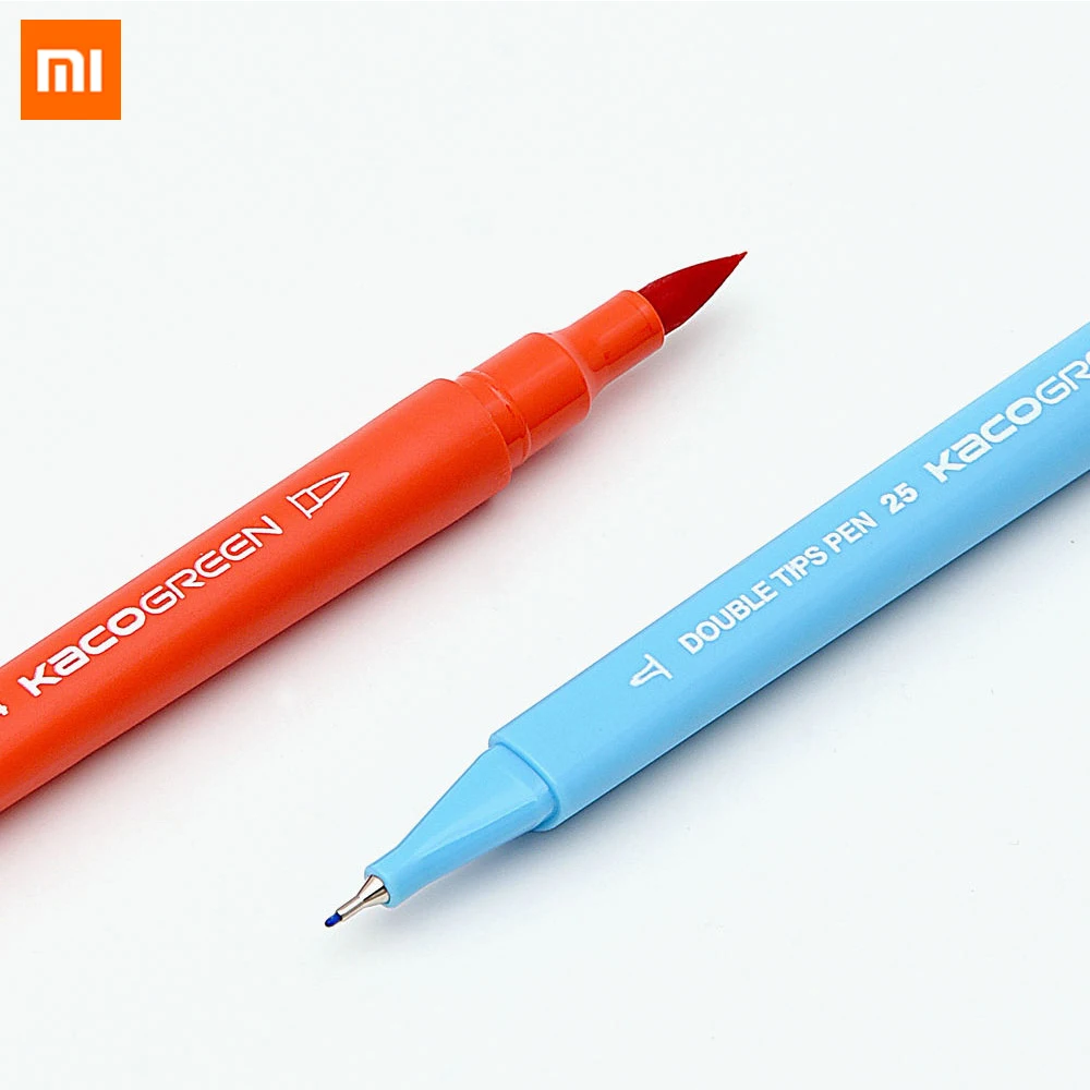 Billig Neue Xiaomi KACO 36 Farben Doppel Nib Aquarell Pen Set Qualität Tinte Malerei Graffiti Kunst Marker Zeichnung Set von Mijia youpin