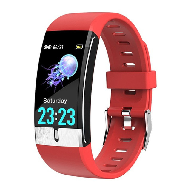 Smart Watch ECG Temperature Measurement Heart Rate Blood Pressure Oxygen Wristband Health Fitness Bracelet Band