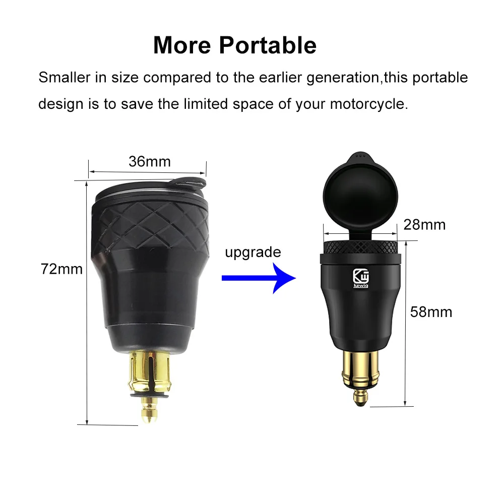 Мини QC 3,0 быстрый заряд мотоцикл DIN USB адаптер питания для Hella BMW R1200GS R1200RT ТРИУМФ Тигр Ducati DIN розетки для зарядного устройства