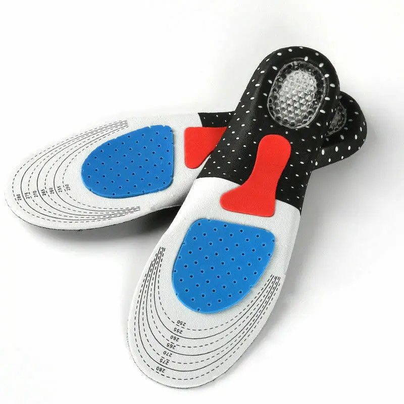 Men Women Gel Orthotic Sport Running Insole Insert Shoe Pad Arch Cushion Shock Absorb Gel Heel