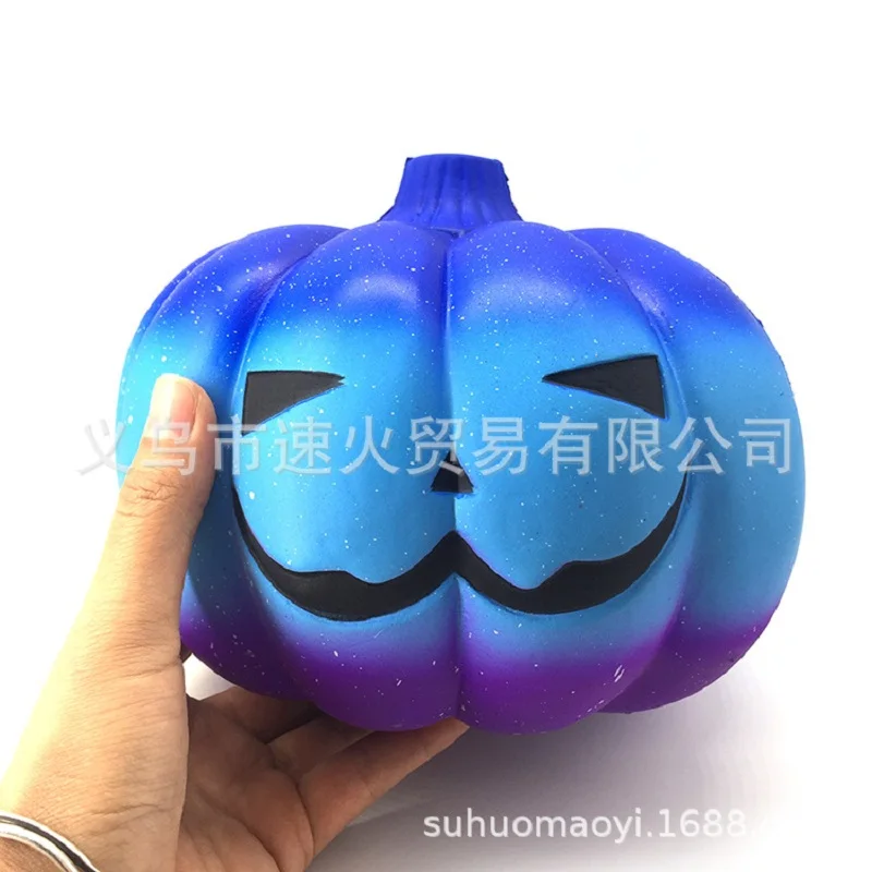 Big Squishy Halloween Galaxy Pumpkin Squishy Slow Rising Squeeze Toys PU Scented Soft Stress Relief Press Plaything (11)
