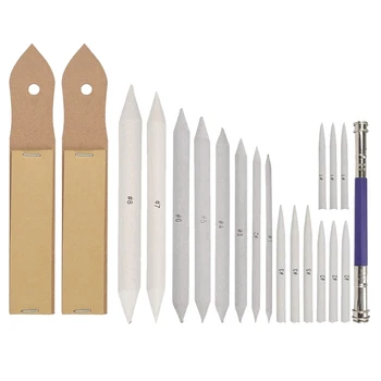 

20 Pcs/Set White Blending Smudge Tortillon Art Drawing Graffiti Sketching Tools Professional Student School Art Supplies