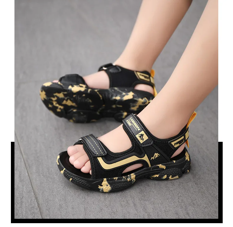 New 2021 Summer Kids Sandals Fashion Sandalias Childrens Shoes Non-slip Soft Bottom Leather Boys Sandals for Children girls shoes