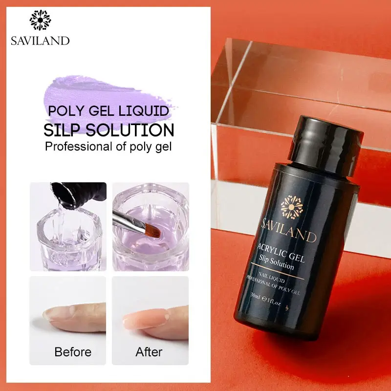30ml SLIP SOLUTION Saviland кристаллическая стеклянная чашка, полигель для выскальзывания, быстрое решение, УФ Гель-лак для наращивания, инструменты для полигеля, набор для дизайна ногтей - Цвет: 30ml SLIP SOLUTION