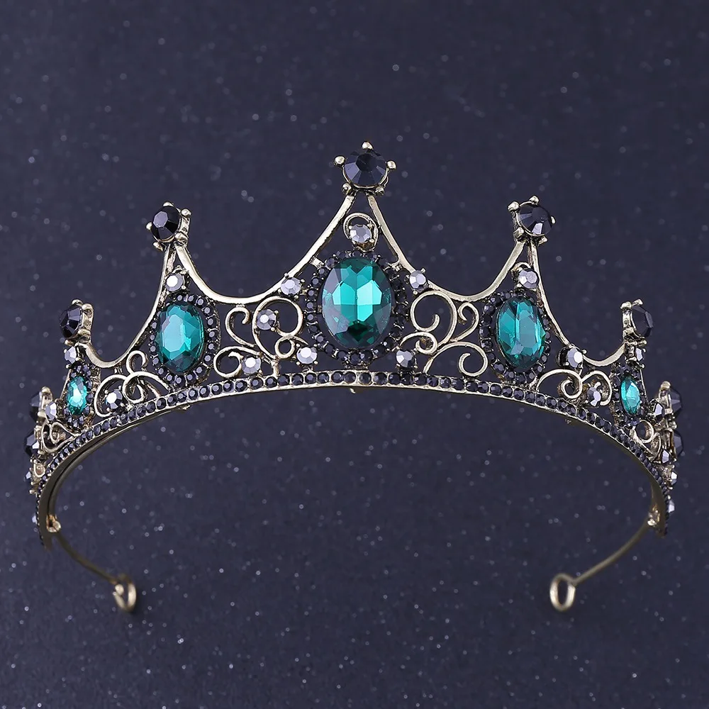 

Fashion Vintage Small Baroque Silver Crystal Tiaras Crowns for Women Girls Bride Headpieces Veil Tiara Wedding Hair Accessories