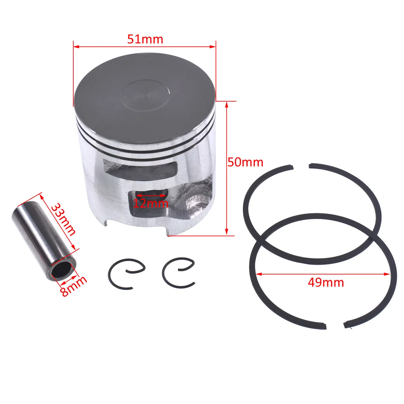 51mm Piston & Ring Kit for Husqvarna K750 K760 K 750 Chainsaw Parts 3