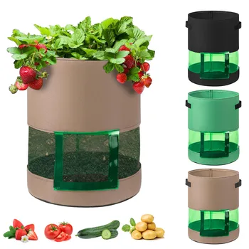 

Hot Sale Potato Grow Container Bag Planter FeltCloth Planting Vegetable Gardening Thicken Pot Planting Grow Garden Tool Bag #LR3