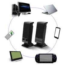 Компьютерные колонки многофункциональные мини 3,5 мм разъем портативный проводной регулятор громкости музыкальный плеер USB мощность двойной трек стерео Настольный