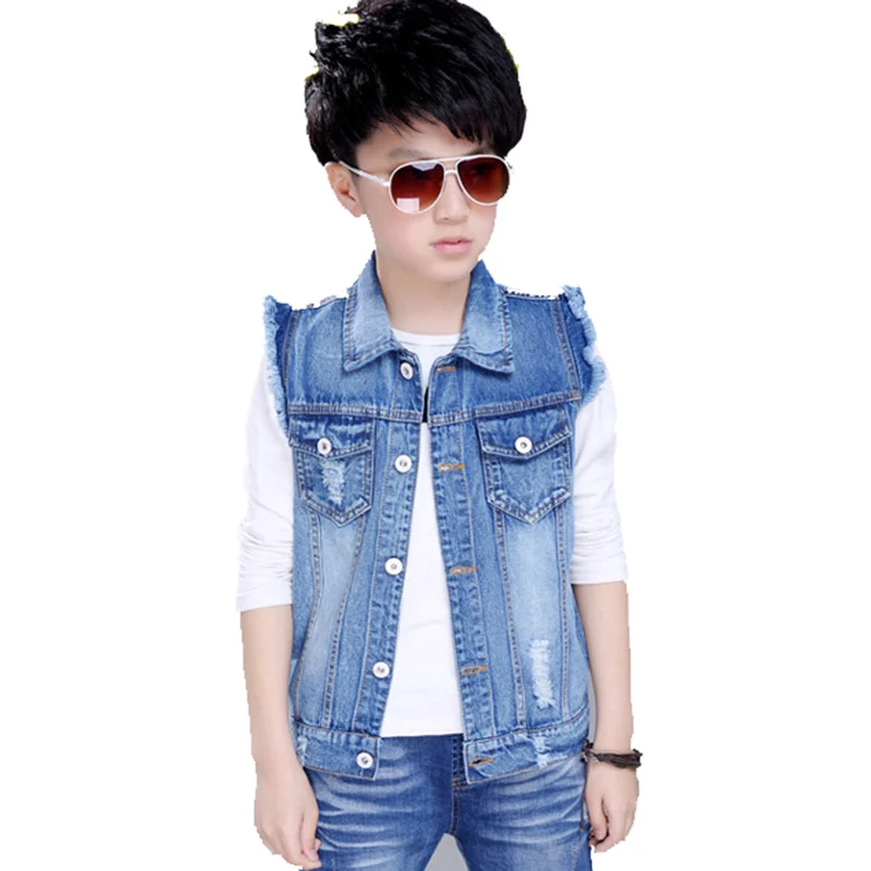 kids jeans vest
