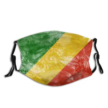 

Congo Republic Flag Reusable Mouth Face Mask with Filter Pattern Anti Haze Dust Mask Protection Mask Respirator Mouth Muffle