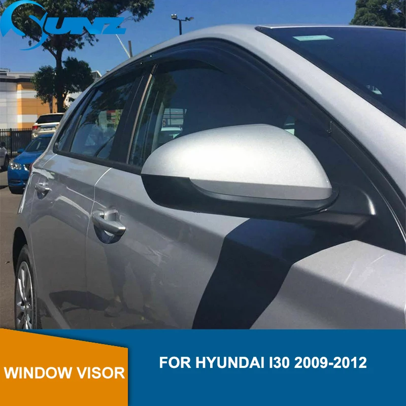 Автомобильный Дверной козырек для HYUNDAI I30 2009-2012 Черное окно Защита от дождя для HYUNDAI I30 2009 2010 2011 2012 хэтчбек SUNZ