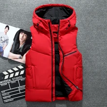 Красивый модный брендовый мужской жилет, ультра легкий пуховик, без рукавов, зимняя мужская куртка, 91% белый утиный пух, жилет для мужчин