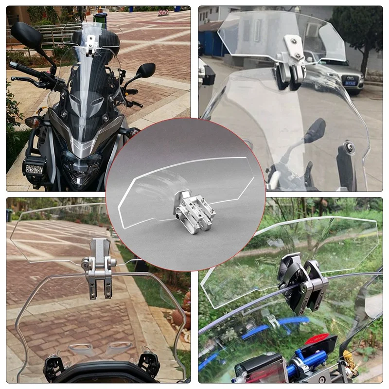 Универсальное лобовое стекло мотоцикла регулируемое прозрачное для Yamaha Nmax Mt10 Mt07