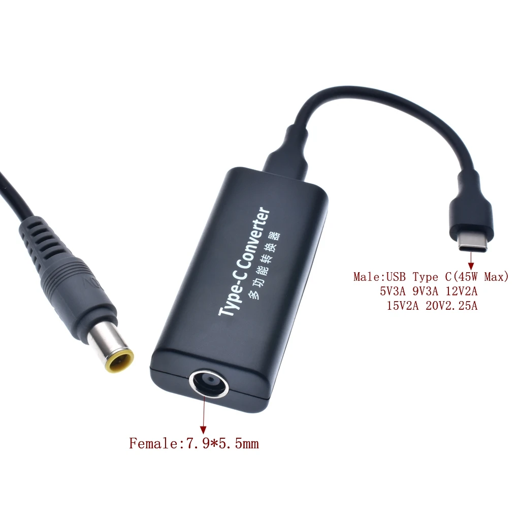 45 Вт USB Type C адаптер для зарядного устройства конвертер постоянного тока разъем