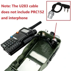 Walkie talkie boîte virtuelle U 283, adaptateur Kenwood 6 broches à 2 broches, PRC 152/148 