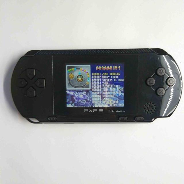 Portable 16 Bit Retro PXP3 Slim Station Video Games Player Handheld Game Console with 2 Game Card built-in 150 Classic Games