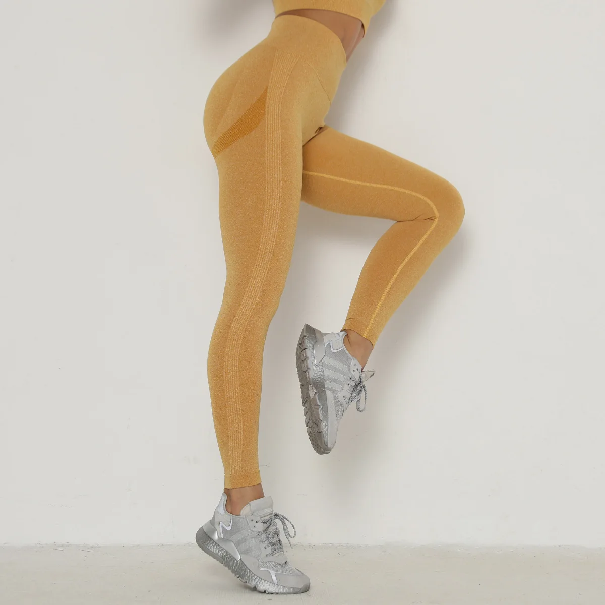 Women Gym Yoga Seamless Sports Pants Push Up Leggings Stretchy High Waist Athletic Exercise Fitness Leggings Activewear Pants