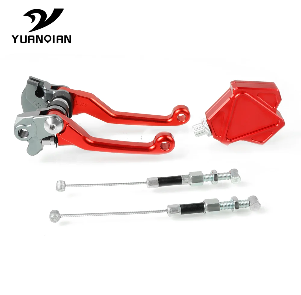С логотипом мотоцикла CNC Pivot тормозные рычаги сцепления и двигатель легко тянет рычаг сцепления системы для YAMAHA YZ125X YZ 125X2017 - Цвет: red-YZ125X logo