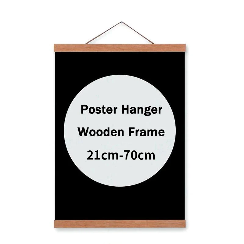 Magnetic Poster Hanger Reusable Frame Photo Picture Artwork Canvas Wall Art Teak Wooden Natural Home Decal | Дом и сад