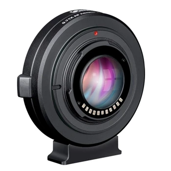 

Commlite AEF-MFT Booster Auto Focus AF Lens Mount Adapter 0.71X Focal Reducer Enlarge Aperture USB Update for Canon EF Lens to M