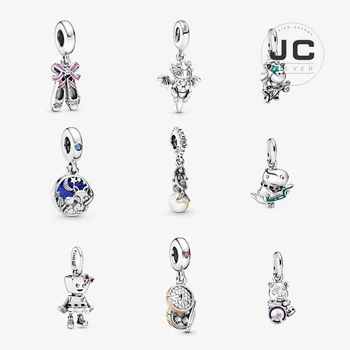 

JC 2019 New DIY fashion charms 925 silver Princess Anna, Aisha and Knock pendant, bracelet necklace women accessories jewelry