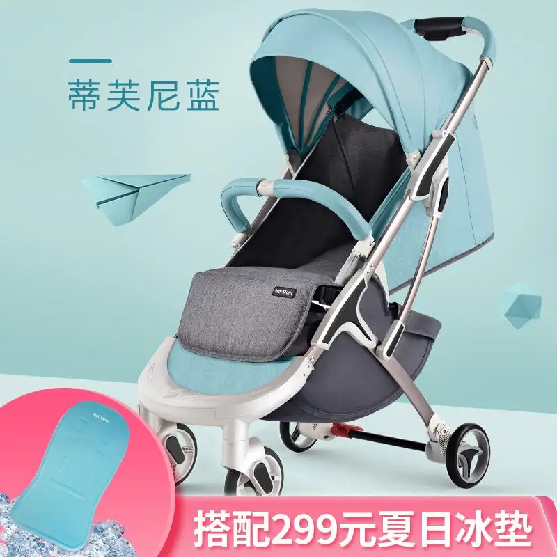 Британская детская коляска Hotmom, детский складной Ультра-светильник, детская коляска, детская коляска, можно кататься на лежащей тележке с зонтиком, автомобиль - Цвет: F