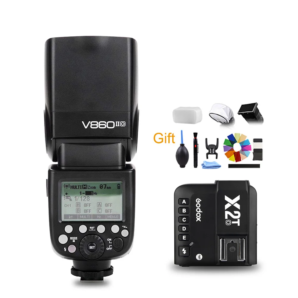 Kits 1 Godox V860II V860II-O ttl HSS литий-ионная батарея Speedlite вспышка с X2T-O триггером передатчик для Olympus Panasonic Lumix - Цвет: Kits 1