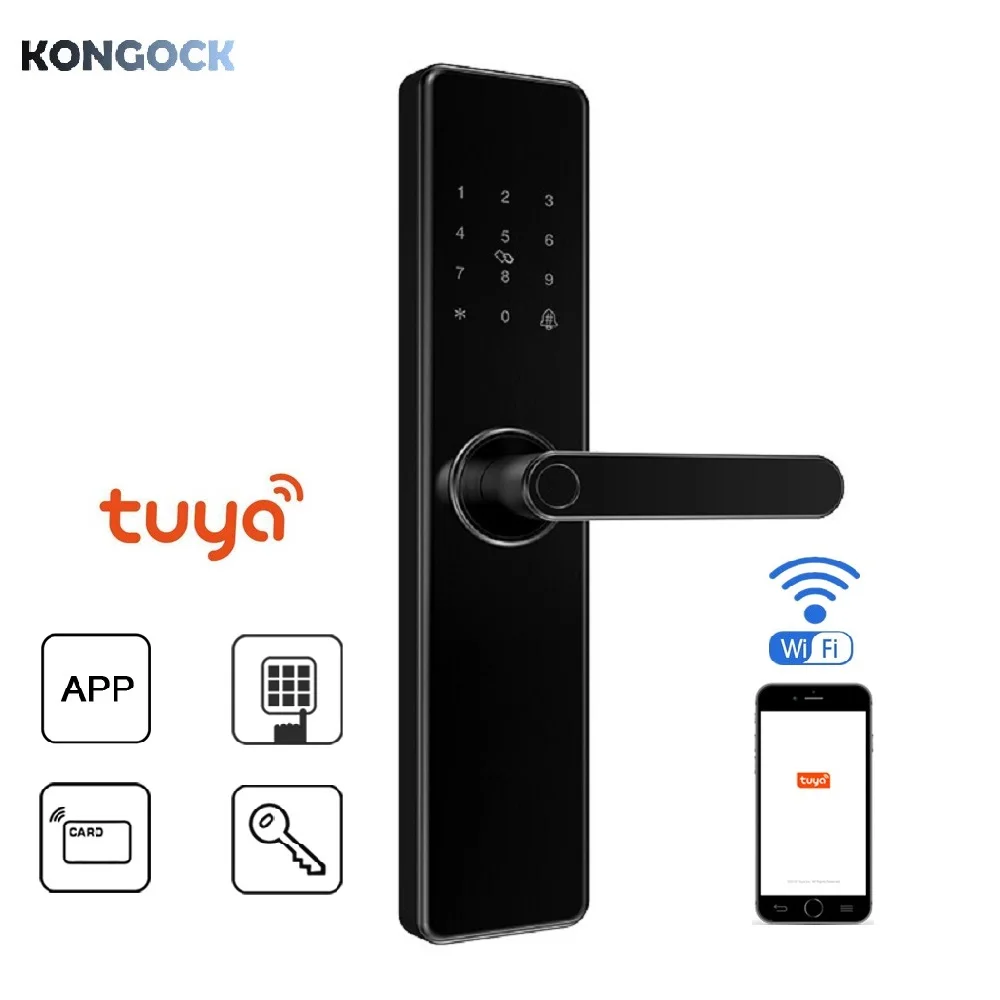 

WIFI APP smart keyless Fingerprint door lock, electronic password card & key access for home and hotel and apartment etc