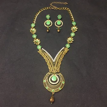 

UKMOC Women Candy Beads Flower Chain Rhinestones Vintage Alloy Pendant Fashion Accessories Jewelry Chokers Necklaces Earrings