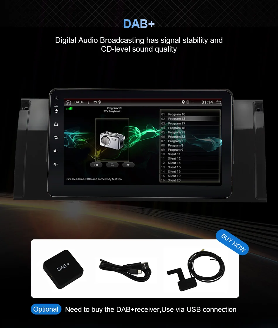 Discount Eunavi 8 inch Android 9.0 HD 1024*600 Car Radio Stereo Car GPS Navigation For BMW E53 E39 X5 WiFi 3G Audio Player no dvd 1 din 24