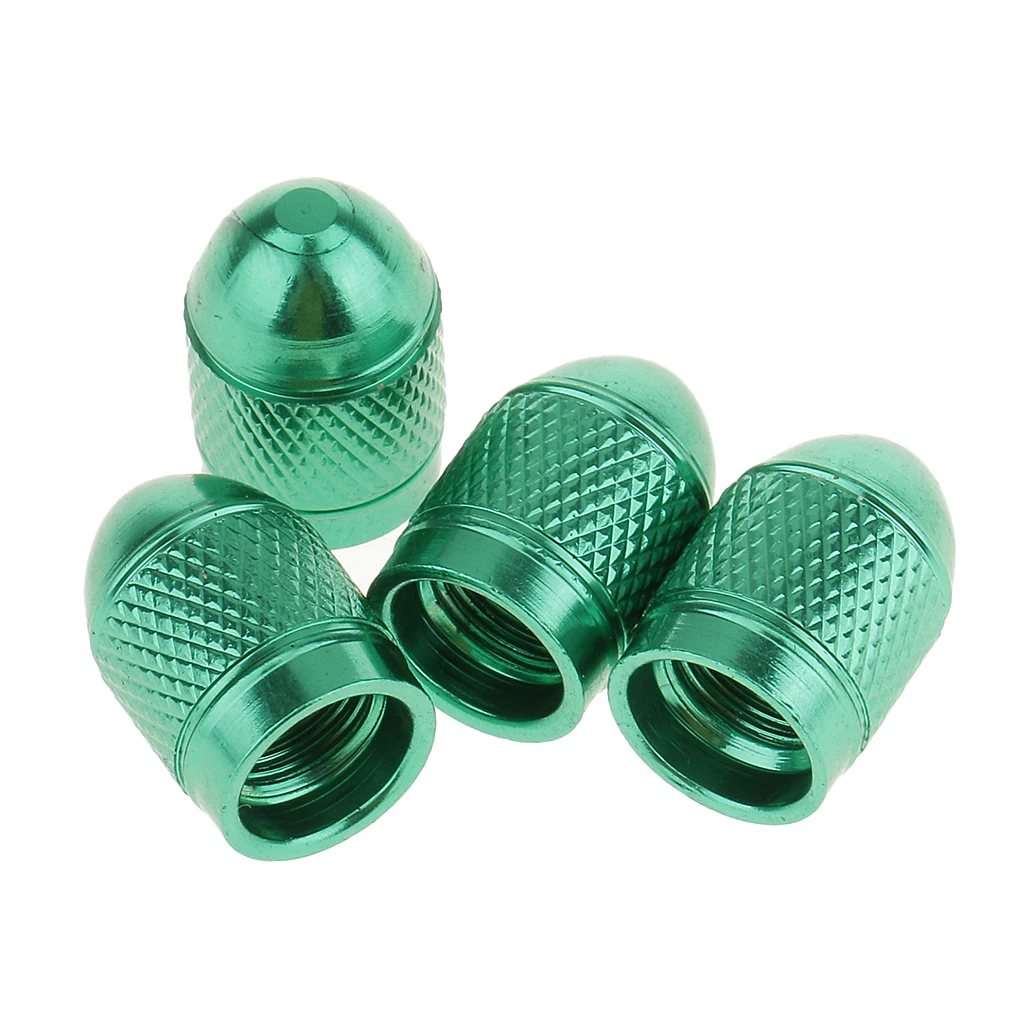 4x MagiDeal Bullet Car Auto Wheel Truck Easy Screw On Tire Cover Caps Green