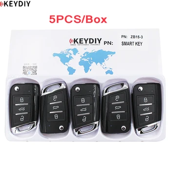 

5PCS X KEYDIY Universal Smart Key ZB15 for KD-X2 KD900 Mini KD Car Key Remote Replacement Fit More than 2000 Models