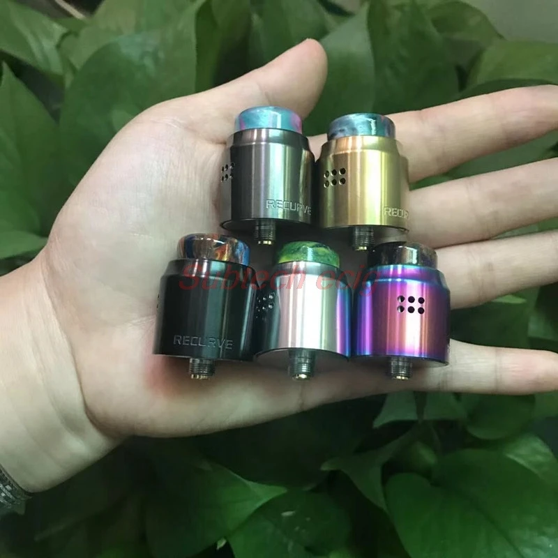Recurve Dual RDA Tank 24mm Atomizer with Dual Coil Vapor-gathering Chamber Oval Circulation Structure Anti-Condensation Design
