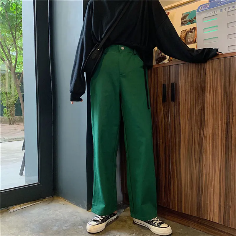 

Alien Kitty Autumn Chic Hot Women Fashion Women Warm Loose Full-Length Straight Pants New Casual High Waist Plus Size Trousers