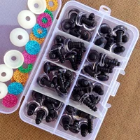 High Quality 48pcs 3D Glitter Plush Plastic Safety Eyes For Toys Amigurumi Doll Making Eyes For Dolls Mix Animal Box 12mm 2