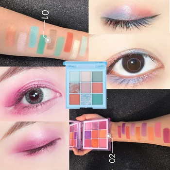 

HUDAMOJI NEON Eyeshadow Palette Holographic Shiny Matte Glitter Pigment Eye Shadow Pallete Metallic Diamond Makeup Palette
