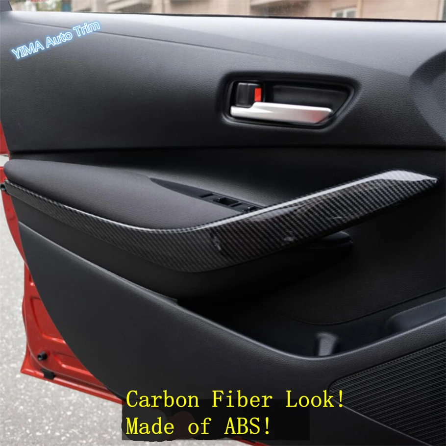 

Lapetus Auto Styling Inner Front Door Armrest Protection Kit Cover Trim Fit For Toyota Corolla 2019 2020 Matt / Carbon Fiber ABS