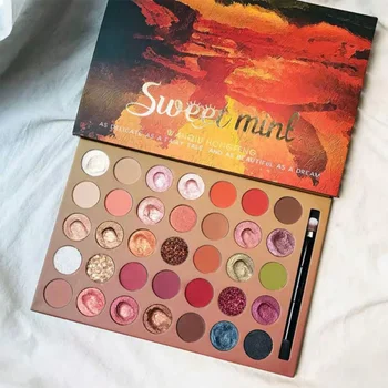 

35 Color Matte Shiny Glitter Sequin Eyeshadow Pallete Waterproof Lasting Eye Shadow Palette Pigment Highlighter Makeup Cosmetics