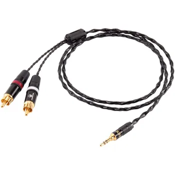 

Japan Furukawa Sterling Silver Computer Amp Speaker Audio Cable 3.5mm To 2RCA