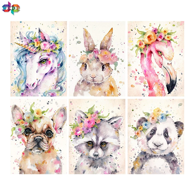 5D DIY Diamond Painting Set Lion&ampPanda Dog&ampCat Cross Stitch Full Embroidery Animal Mosaic Picture Rhinestones Decor Gift | Дом и сад
