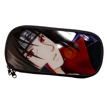 

Anime Naruto Sharingan Gaara Akatsuki Pencil Case Canvas Zip Super Big Capacity Pen Bag Makeup Stationery Pouch School Supplies