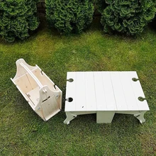 

Picnic Folding Table Multifunctional Wooden Garden Outdoor Tables Camping Wine Fruits Glass Storage Basket Beach Tourist Table