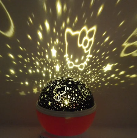 Светодиодный ночник, проектор, звездная луна, небо, вращающийся сон, Романтический светодиодный USB проекционный светильник для детей, детская спальня, Рождество - Испускаемый цвет: Cat for Girls