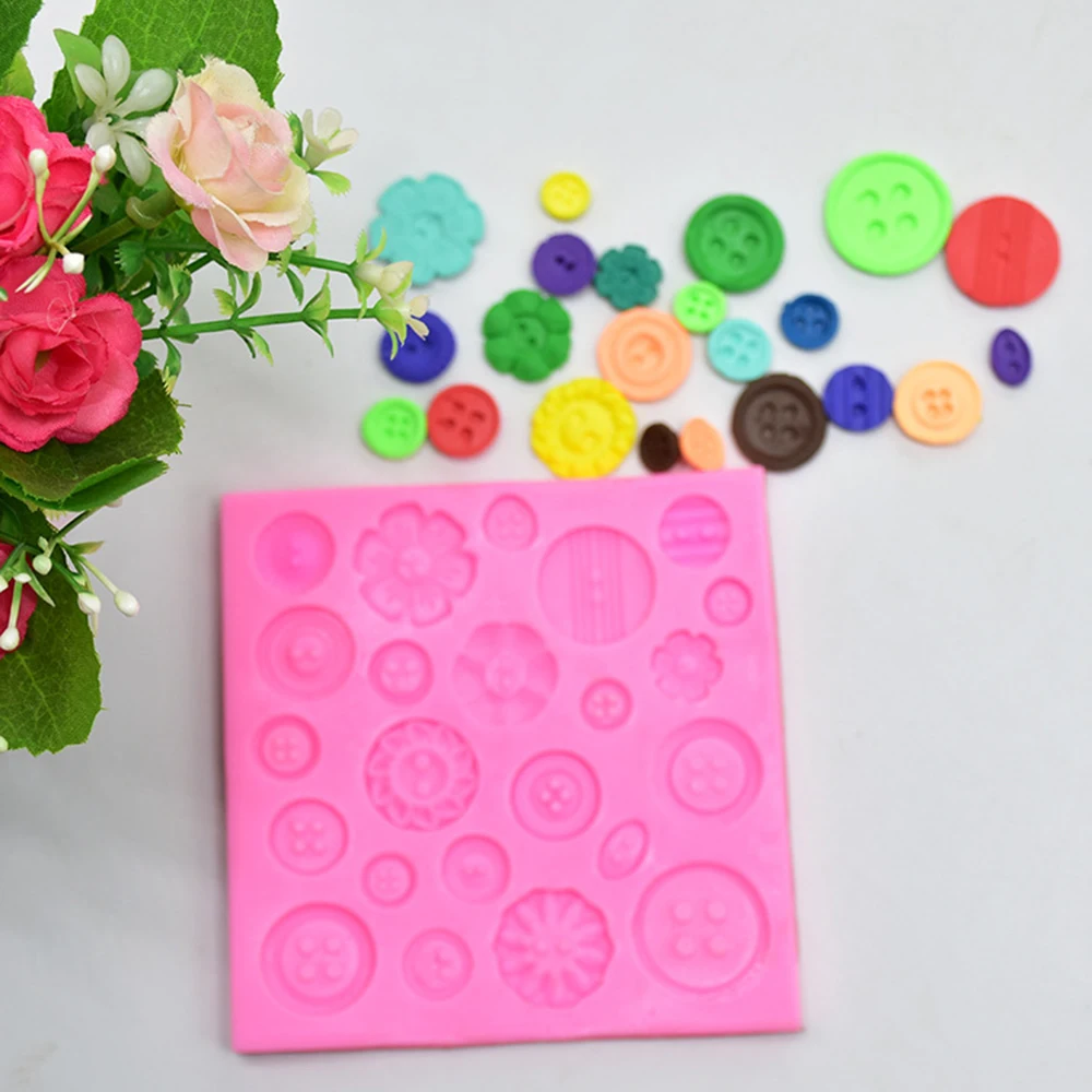 Christmas Silicone Button Shape Cake Mold Candy Cookie Chocolate Sugar Fondant Decoration Baking Molds Kitchen Accessories | Дом и сад